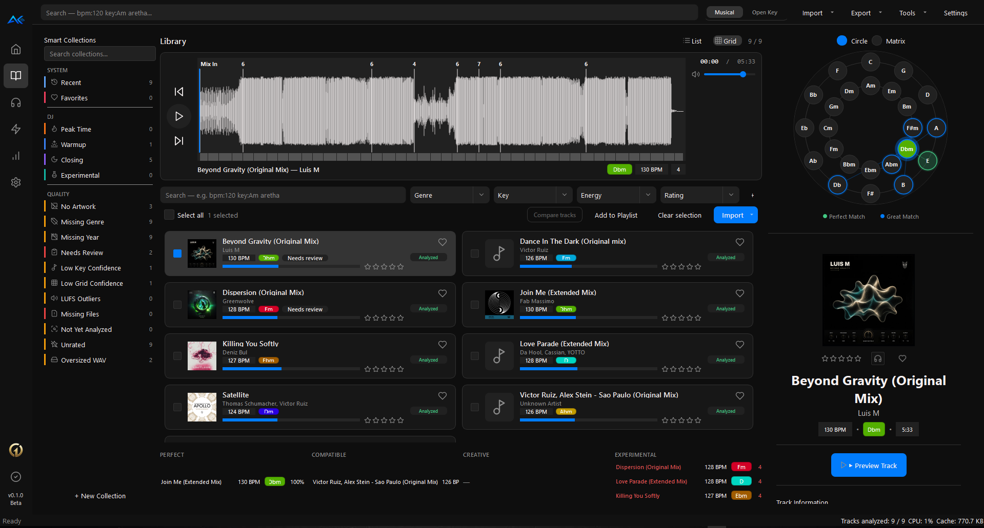 ABYZOR Keys interface preview