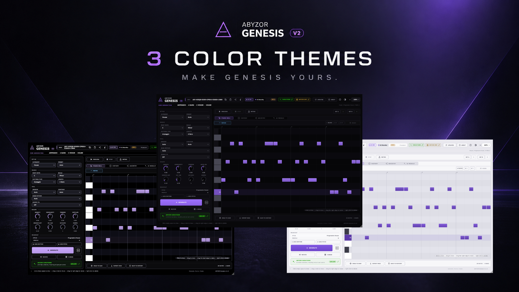 ABYZOR Genesis new interface themes
