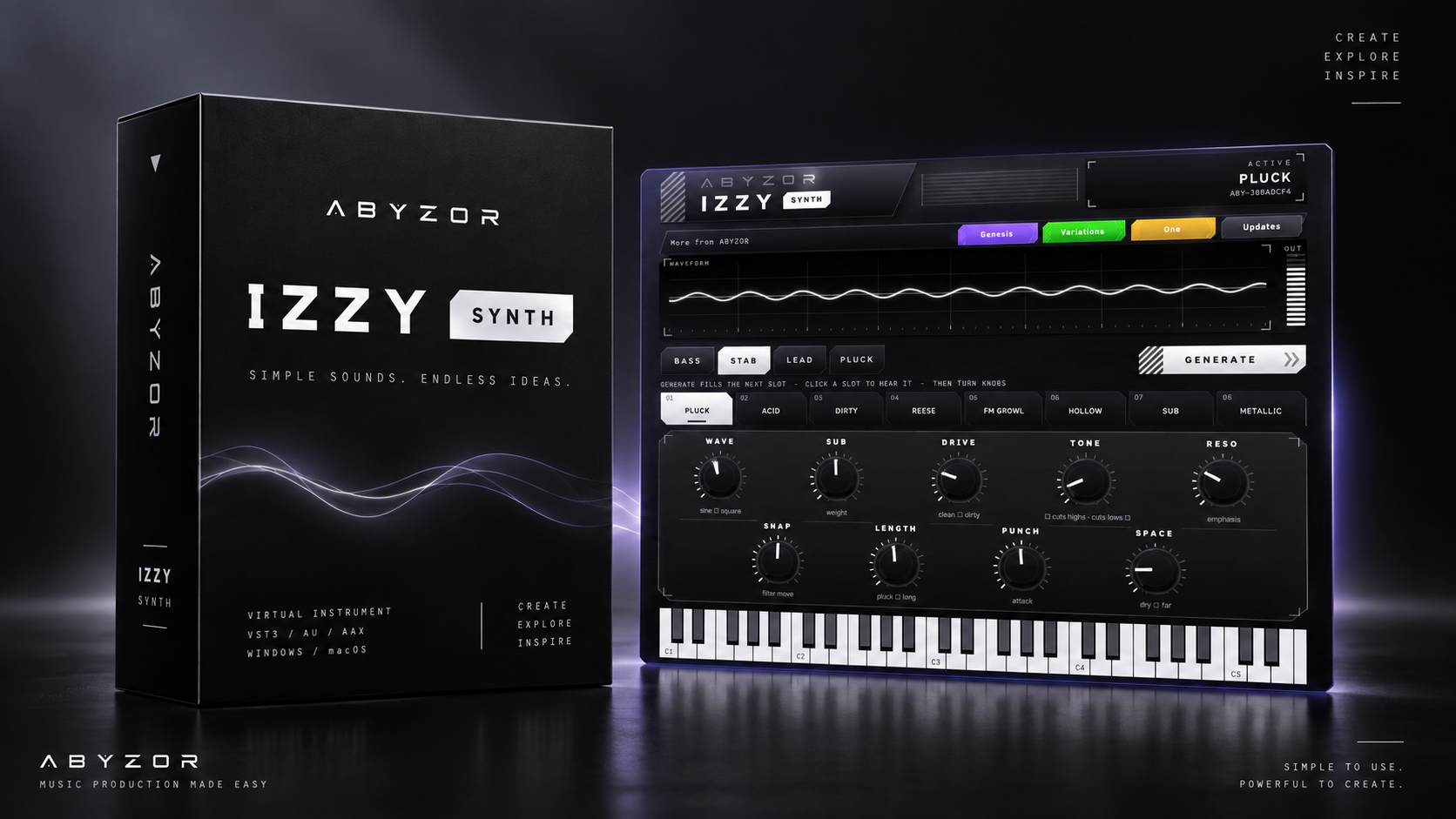 IZZY Synth interface