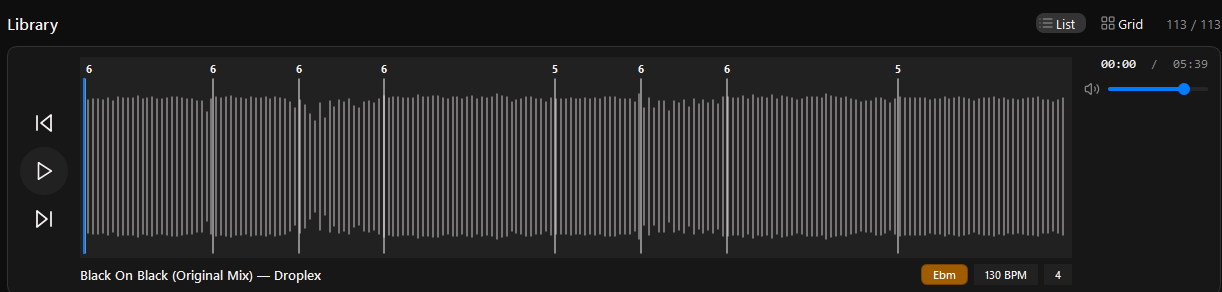 ABYZOR Keys — track preview panel